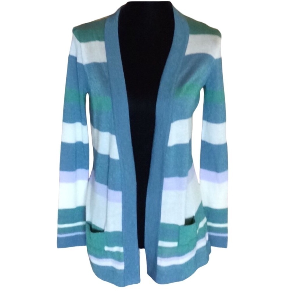 Eci open front striped cardigan sweater Size Small